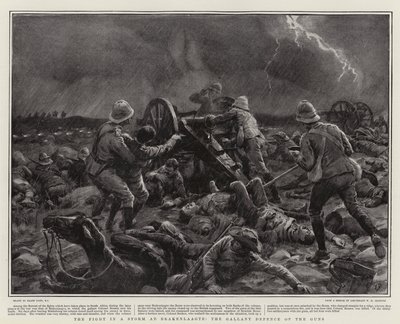 The Fight in a Storm at Brakenlaagte, the Gallant Defence of the Guns by Frank Dadd